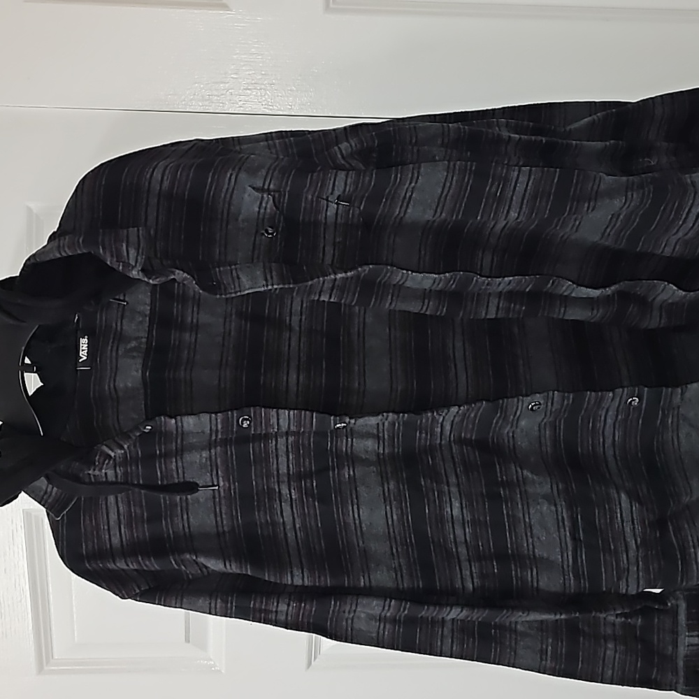 Vans Long Sleeve Warm Button Down w/ Hood XL